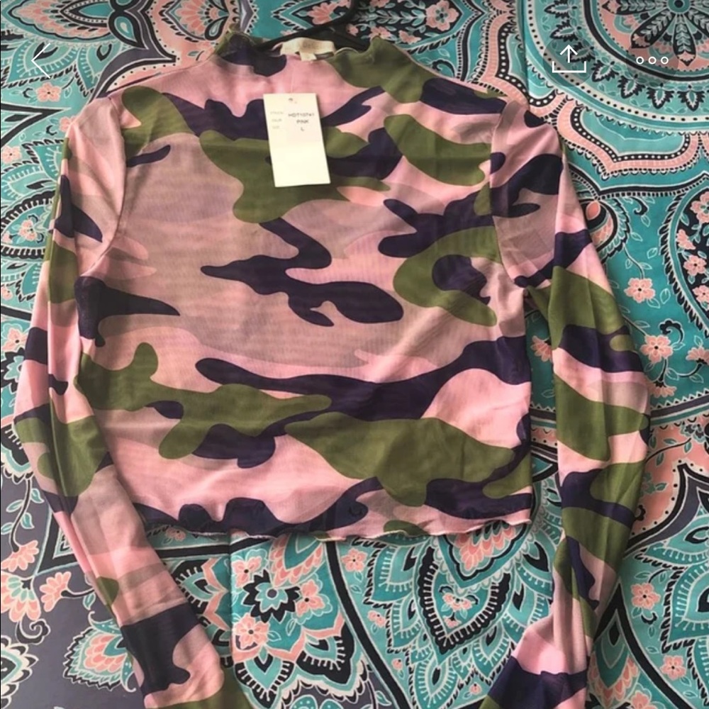 Sheer Cano Crop Top sz M